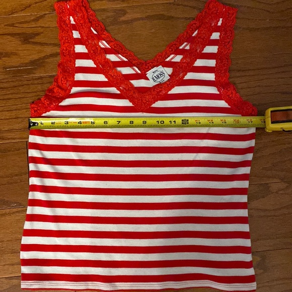 Tailor B.Moss red stripes tank top - M***Refer to measurements - Picture 8 of 10